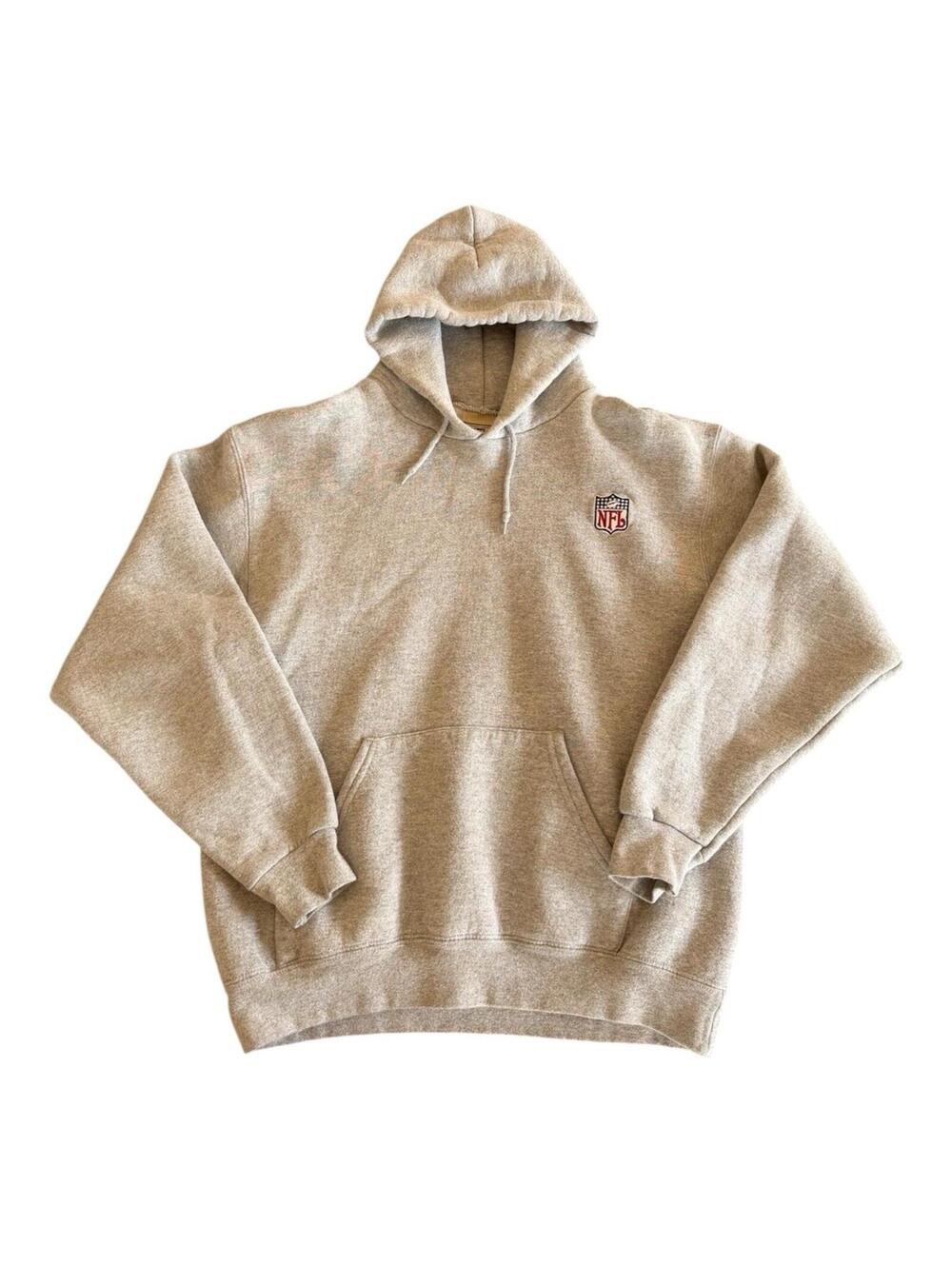 Vintage Lee Authentic Apparel Ultraweight Small Gray NFL Logo Hoodie Sweatshirt